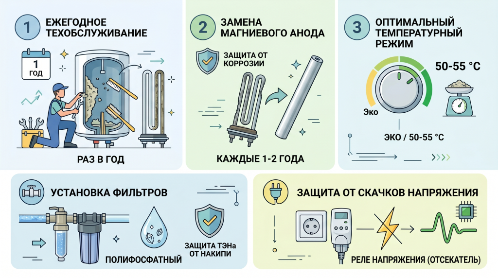 бойлер не греет лампочка не горит