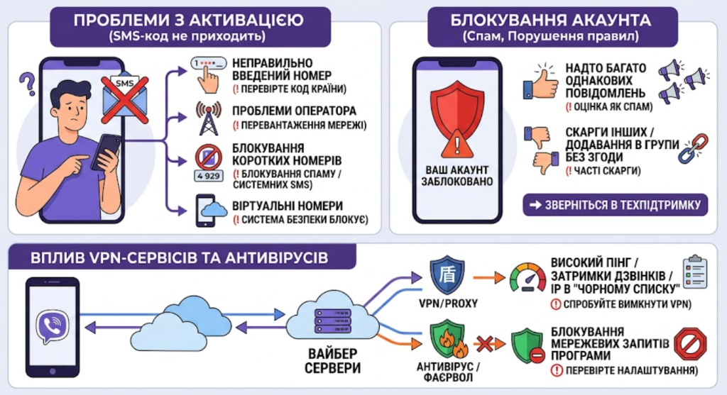 чому не працює вайбер на телефоні
