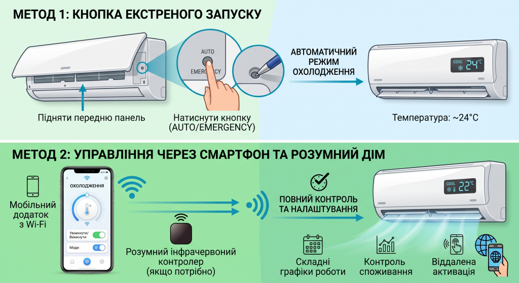 як правильно включити кондиціонер на холод