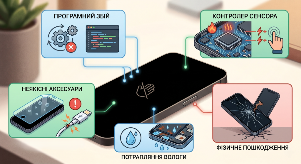 як вимкнути айфон якщо не працює сенсор