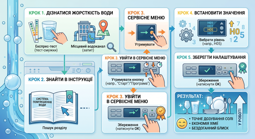 як засипати сіль в посудомийну машину