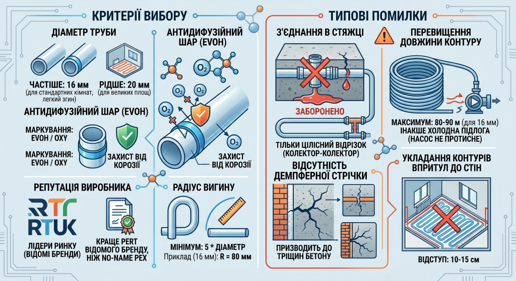 яка труба краща для теплої підлоги