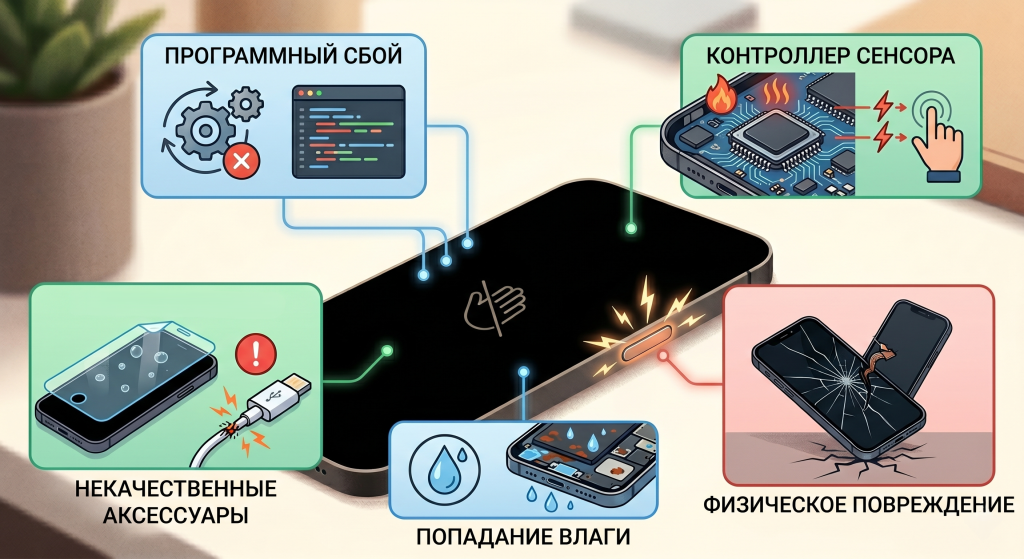 как выключить айфон если не работает сенсор