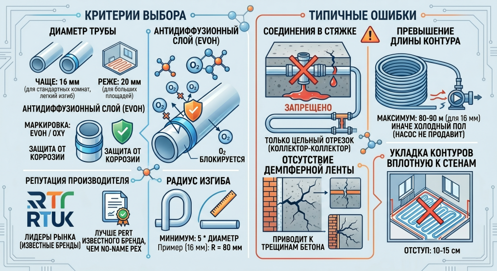 какая труба лучше для теплого пола