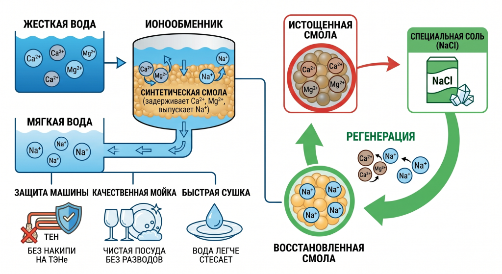куда засыпать соль в посудомоечную машину