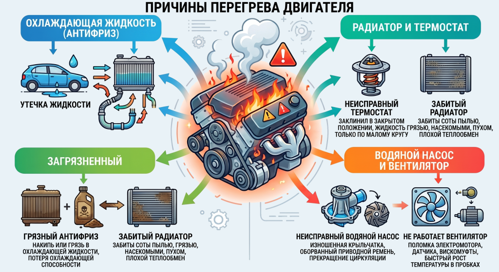 перегрев двигателя причины