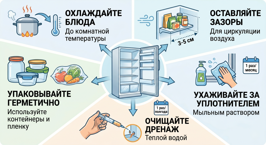 почему намерзает задняя стенка холодильника