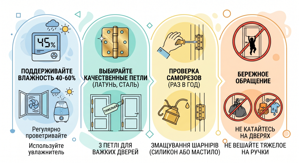 просели двери что делать