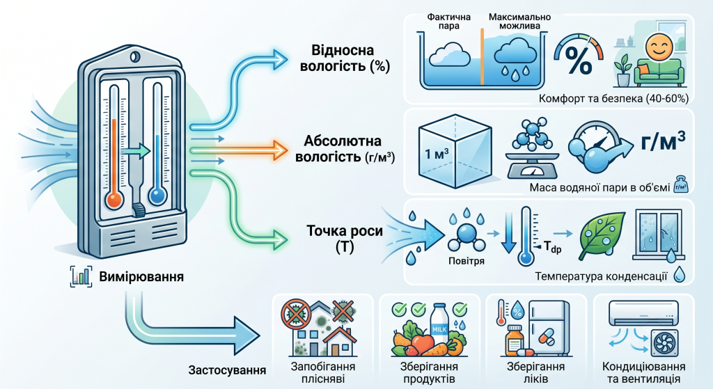 що вимірюють психрометром