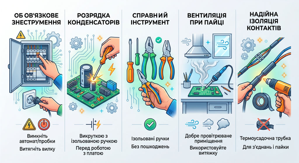 світлодіодний світильник не працює