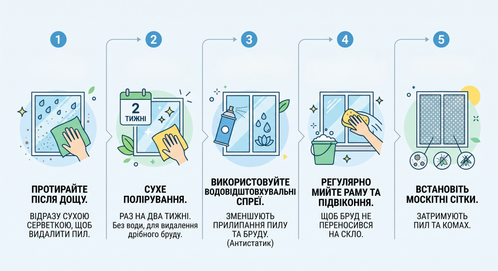 як помити вікна без розводів