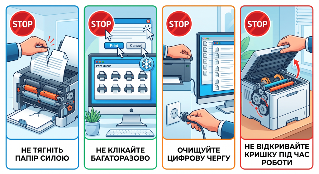 як зупинити друк на принтері