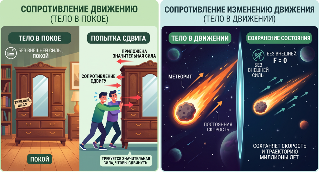 явление инерции это