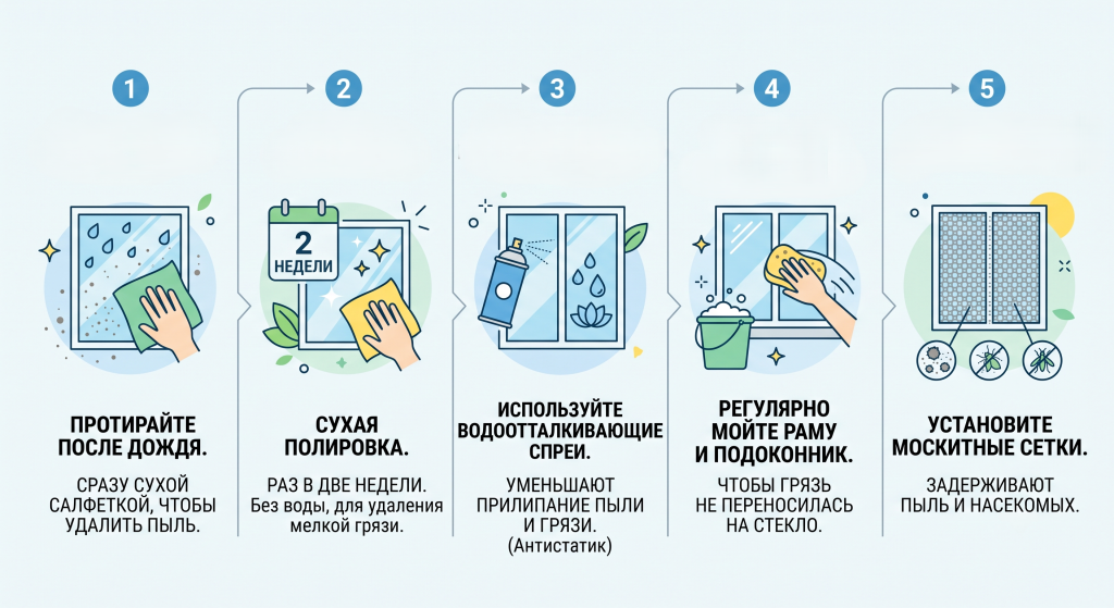 как помыть окна без разводов