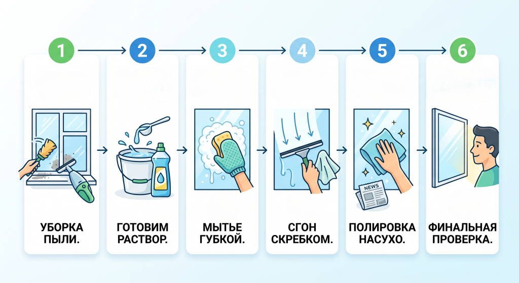 как помыть окна без разводов в домашних условиях