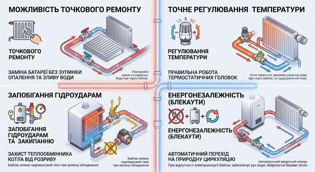 що таке байпас в системі опалення